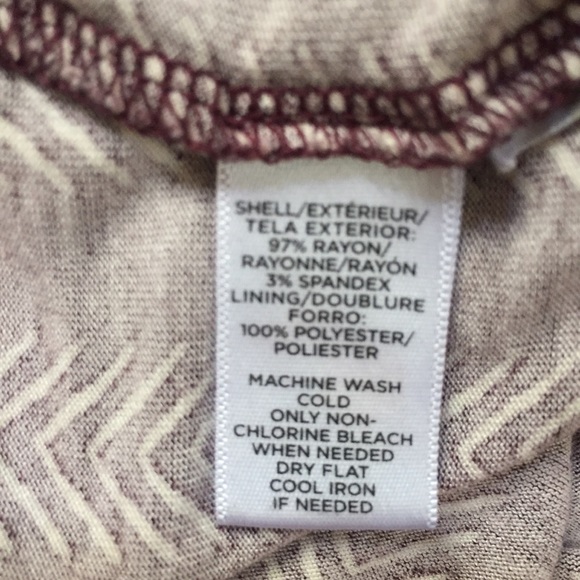 LOFT Purple & White Patterned Sleeveless Dress XS - Picture 6 of 6